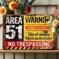 thumbnail image 4 of Vintage Area 51 Warning Poster, Retro Sci-Fi Art, Classic Alien Warning Sign, Perfect For Man Cave, Office, Home Decor, Vintage UFO Poster, Nostalgic Area 51 Decor, Sci-Fi Lover Gift, Movie Fan Art, 4 of 10