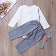 thumbnail image 3 of Fortune Newborn Baby Boy Bow Tie Romper Bodysuits+Pants Infant Gentleman Outfits, 3 of 8