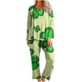 thumbnail image 7 of SDNall Pajama Set for Women, St. Patrick's Day Print, Long Sleeve Top and Pants, 2-Piece Loungewear for Holiday Parties and Casual Sleepwear, 7 of 7