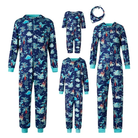 

Matching Family Christmas Onesies Pajamas Sets Elk Antler Hooded Romper PJ s Zipper Jumpsuit Loungewear