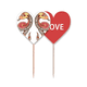 thumbnail image 1 of La constelación de Gemini simbolo de Zodiaco Palillos de dientes bandera etiqueta de amor selección de pastelitos, 1 of 4