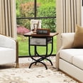 thumbnail image 4 of Costway 1 PCS Side Table with Fabric Drawer Carved Metal Frame Industrial End Table Nightstand, 4 of 10