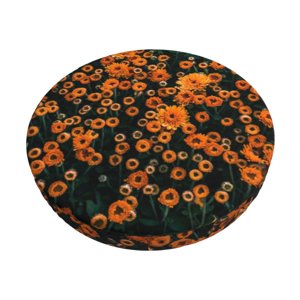 Easygdp Daisies Print Easy To Install Bar Stool Covers&Stool Covers Round&Elastic Stool Cover, Barstool Covers,Washable&Bottom With Elastic Edge-14 inch