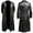 Black, variant on Brnmxoke 2023 Clearance Black Leather Trench Coat Mens Full Length,Mens Big and Tall Leather Duster Coat Long Warm Winter Overcoat for Men Plus Size