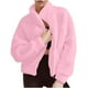 thumbnail image 3 of Sudadera corta,Chaqueta de terciopelo con capucha de doble cara para mujer, forro polar, cremallera frontal completa, cuello alto, manga larga, bolsillos, ropa deportiva informal, sopatenor, 3 of 9