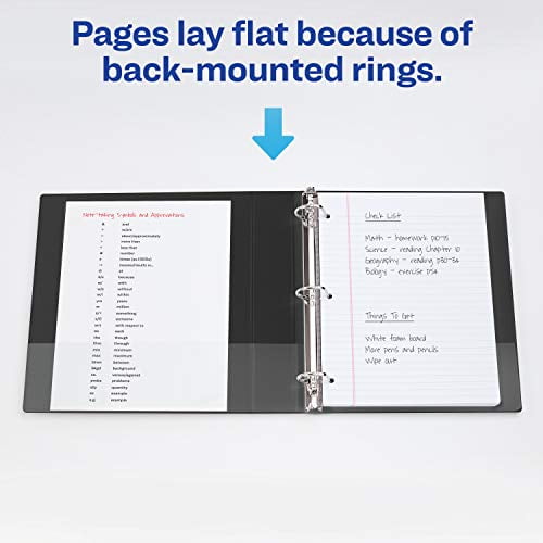 Avery Durable View Binder, 1 Inch Slant Rings, 220-Sheet Capacity, DuraHinge, Blue (17014)