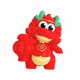thumbnail image 3 of Figura de dragón de resina roja para Año Nuevo chino, adorable para decoración de escritorio. Estilo A, 3 of 9