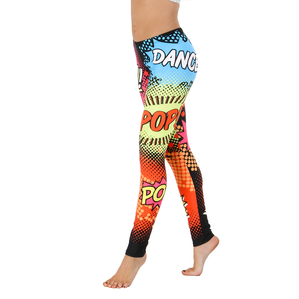 Alexandra Collection Womens Solar Galaxy Athletic Workout Leggings 