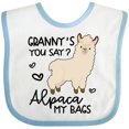 thumbnail image 3 of Inktastic Granny's You Say Alpaca My Bags Boys or Girls Baby Bib, 3 of 4