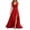 Red, variant on Levmjia Women's V Neck Sleeveless Maxi Dress High Slit Formal Evening Gown Bow Tie Strap Cocktail Party Dress for Women