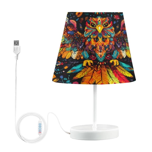 BZSMCE Table Lamp Creative Colorful Bird Simple Pattern Night Light
