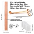 thumbnail image 3 of Wooden Candle Wicks Crackling Wicks, Wood Wicks for Candles, Wood Wick Candle Making Kit with Smokeless, Candle Wicks, 3 of 5