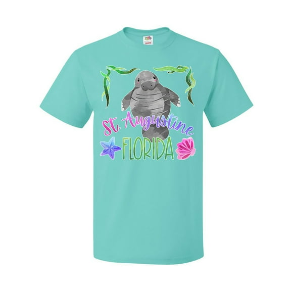Inktastic St. Augustine Florida Cute Swimming Manatee T-Shirt
