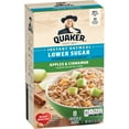 thumbnail image 2 of Quaker Lower Sugar Apple Cinnamon flavored Instant Oatmeal, 8.7 oz, 2 of 7