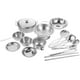 thumbnail image 2 of Juego de utensilios de cocina y cubiertos de acero inoxidable para niños, juguete de cocina, 1 Juego, 2 of 4