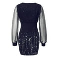 thumbnail image 6 of Pntutb Women Casual Buttocks Stitching Lace Printing Long Sleeve All Match Dress, 6 of 6