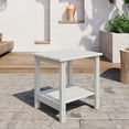 thumbnail image 4 of Riedhoff 2-Tiers Outdoor Side Table for Patio, 17.71" x 15.35"x 18.11", Weather Resistant, White, 4 of 8