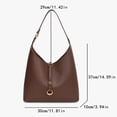 thumbnail image 5 of Lerpwige Stylish Wear Resistant PU Ladies Shoulder Bag Handbag Ergonomic Strap, 5 of 20
