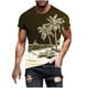 thumbnail image 1 of Camisetas de Manga Larga para Hombres Imprimir Fallow Cuello Redondo Camiseta, Moda Casual Manga Corta Mezcla de Algodón/Lino, 1 of 9