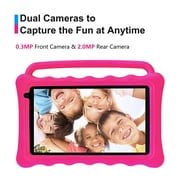 BYYBUO K7 Kids Tablet,7 inch Android Tablet for Kids,2+2GB +32GB Storage,Toddler Tablet with Drop Protection Case and Eye Protection Screen, WIFI Bluetooth Gift for Kids (Blue)