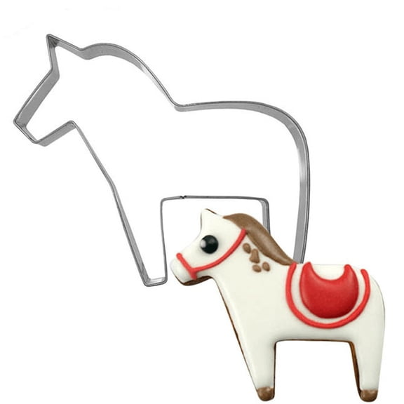 vlrwzc Stainless Steel Horse Modeling Cookie Cutter Mold Cake Decorating Biscuit Pastry Baking Mould Cookie Stamp