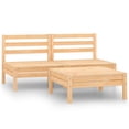 thumbnail image 1 of vidaXL 3 Piece Garden Lounge Set Solid Pinewood, 1 of 5