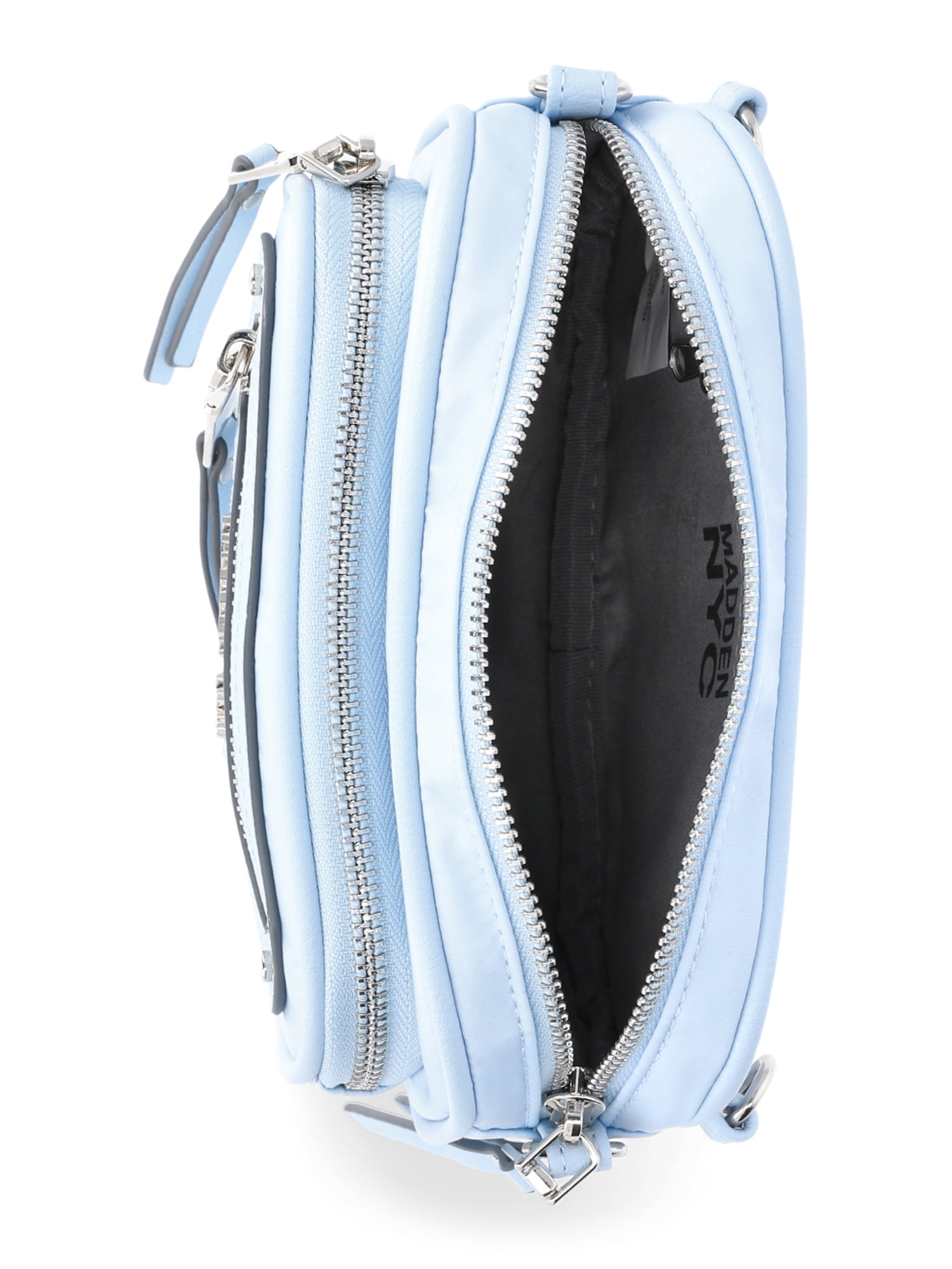 Madden NYC Women's Mini Convertible Crossbody Bag with Pouch, Pastel Blue