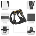 thumbnail image 3 of Vsdgher Maple Leaves With Leopard Pattern Dog Harness,No Pull Pet Harness with Soft Padded Handle,Adjustable Reflective Vest with 2 Buckles,4 Slide Buckles,S-XL Large, 3 of 5
