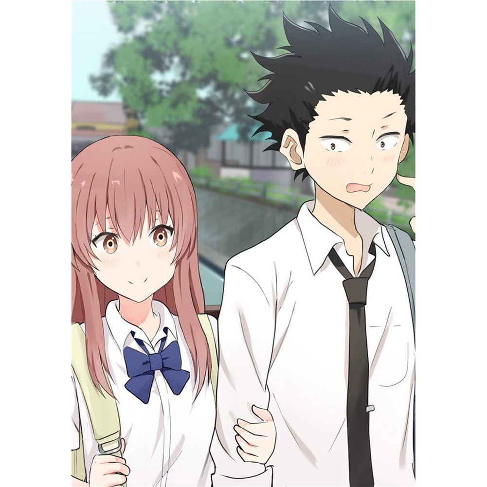 Cyan oak Anime A Silent Voice／The Shape Of Voice Wall Scroll Poster HD  Print Art Fabric Poster Art Print Poster for Home Wall Decor A3 Size -  