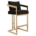thumbnail image 4 of SAFAVIEH Couture Taraji Square Low Back Bar Stool, Giotto Black, 4 of 8