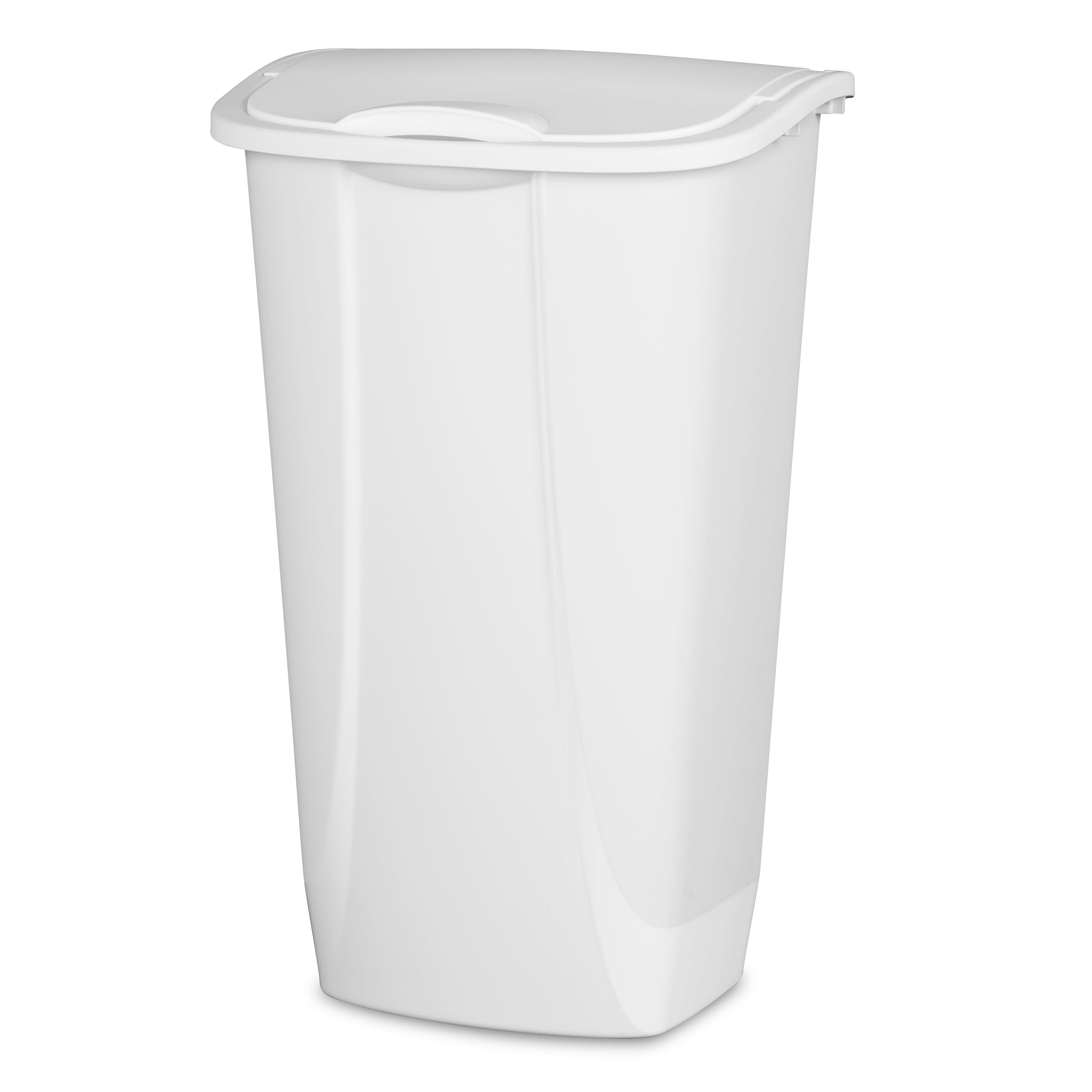 Sterilite 11 Gal./42 L Swing Top Wastebasket, White