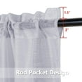 thumbnail image 3 of JIUZHEN Short Sheer Curtains 54 Inches Long, Rod Pocket Light Filtering Semi Transparent Voile Window Curtains for Living Room & Bedroom, Set of 2 Panels with Tiebacks, W52 x L54, Grey, 3 of 8