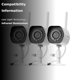 thumbnail image 4 of Zmodo Sistema de Cámaras de Seguridad WiFi Inalámbricas (Paquete de 3) Cámaras IP Inteligentes Full HD para Exteriores con Visión Nocturna: Funciona con el Asistente de Google (Solo Admite WiFi de 2,4, 4 of 5