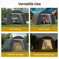 thumbnail image 3 of Heynemo 13' x 20' Heavy Duty Carport with Weatherproof PE Cover and Steel Frame, Portable Outdoor Car Canopy Party Tent with 2 Roll up Doors, 3 of 8