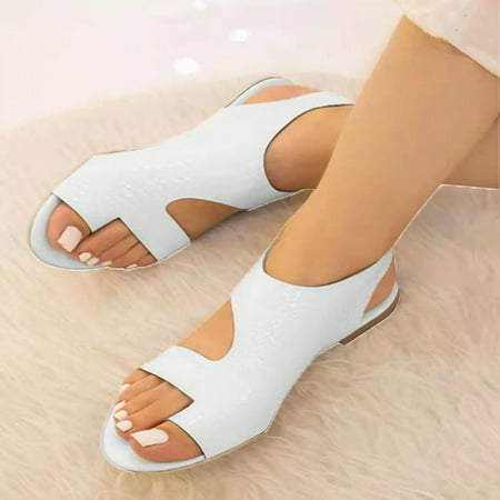 

Homedles Gladiator Sandals for Women- 2023 New Comfy Slip on Casual Summer wear Flat Womens Sandals White