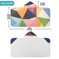 thumbnail image 4 of Yayeee Kids Hooded Towels Toddler Soft Absorbent Beach Bathing Wrap 50" x 23.5", Minimalist Triangles, 4 of 5