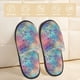 thumbnail image 2 of Balery blue pink colorful cracked texture Pantuflas de Casa de Felpa Silenciosas con Diseño Estampado, Zapatillas Cómodas Antideslizantes de Algodón para Interior-Large, 2 of 8