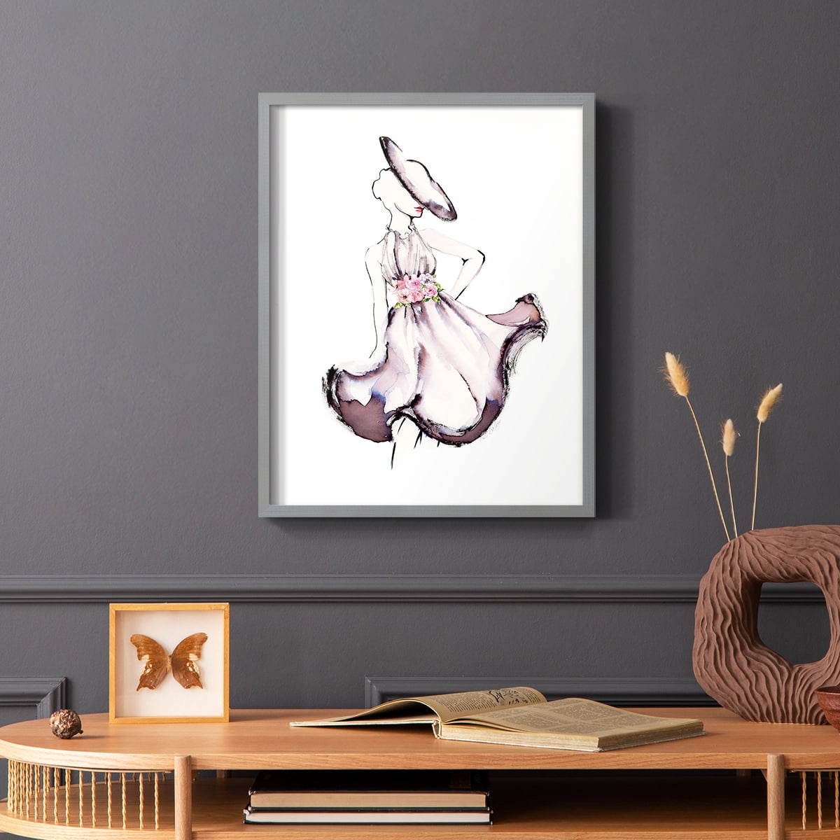 Strike A Pose II in Paper Solid Wood 22 x 28 Framed Print