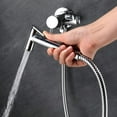 thumbnail image 2 of Handheld Bidet Sprayer for Toilet, Solid Brass Hot and Cold Mixer Valve Ensures Safe Temperature Control, Leakage Free, Adjustable Water Pressure for Gentle to Full Pressure Spray, 2 of 5