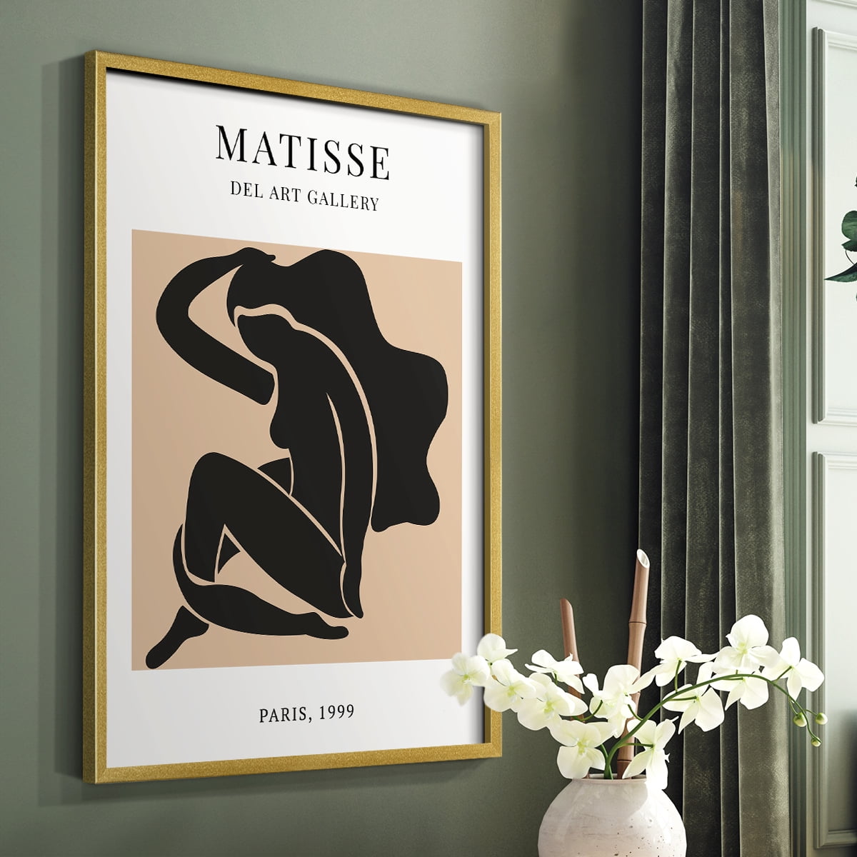 Matisse CXX Framed Print in Gold Solid Wood 8 x 10 Framed Print