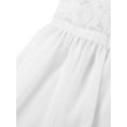 thumbnail image 7 of Venjoe Kids Girls Chiffon Halter Neck Maxi Flower Dress Wedding Bridesmaid Formal Party Evening Gown White 6, 7 of 7