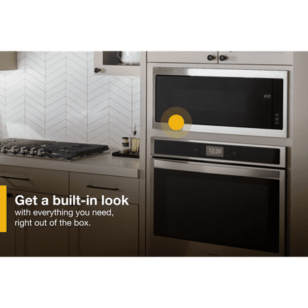 Whirlpool - 1.1 Cu. Ft. Built-In Microwave with Slim Trim Kit - Stainless steel