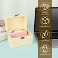 thumbnail image 3 of Index Card Holder Wooden Business Card Organizer Large Capacity Recipe Storage Box with 150 Cards for Desk Home, 3 of 11