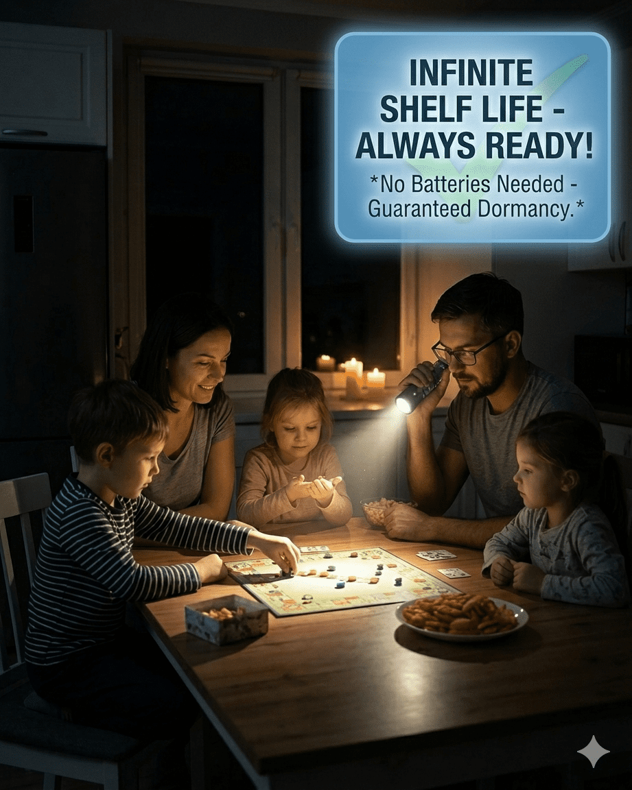 H2OnlyBattery Flashlight - No Batteries Needed - Water Powered (or Any Liquid)- No Expiration Date - 67 Lumens, Emergency Light - Last up to 1500 Hours (Black)