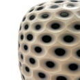 thumbnail image 2 of Bergamo Art Decorative Handmade Carved Lattice Glass Vase in Beige, 2 of 6