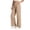 Khaki, variant on longantii Uniform Pants for Girls Casual Baggy Wide Leg Dress Pant with Pockets Back to School Outfit Size 6-14 Years