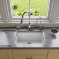 thumbnail image 3 of ALFI brand AB2317 23" White Fireclay Undermount Kitchen Sink, 3 of 11