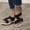 Black, variant on Summer Trends 2023!AXXD Black Sandals Women,Flat Wedge Heels Sandals With Arch Support For Regular&Big Women Clearance Size 9.5