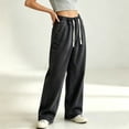thumbnail image 5 of GUACER Drawstring Wide Leg Jeans for Women Casual High Waisted Stretch Loose Comfy Denim Pants with Pockets, 5 of 6