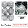 thumbnail image 6 of 6Pcs Christmas Ball Ornaments Set, 2.36 Inch Shatterproof Plastic Xmas Tree Baubles, Holiday Hanging Decor for Christmas Tree Wreath Party, 6 of 9